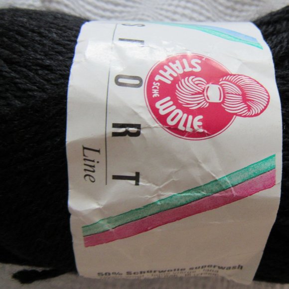 10 Skeins Stahl Wolle - Sport, Black, 50 Gm ea, Wool Blend - Picture 1 of 4